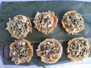 Canasta de yuca con ensalada fría. Fuente: Seproyco