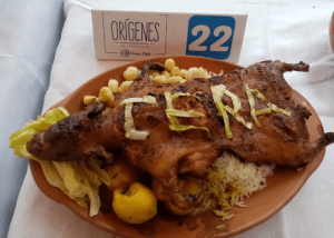 Cuy asado-cera